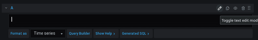 Screenshot showing how to toggle text edit mode